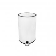 Koš odpadkový kov / UH s pedálem White 3 l