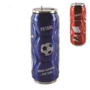 Termoska - plechovka nerez s pítkem Fotball 0,5 l