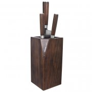 Stojan na nože dřevo štětiny Wooden
