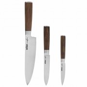 Nůž kuchyňský nerez Wooden sada 3 ks