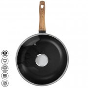 Pánev Grande Wooden pr. 28 cm + skleněná poklice